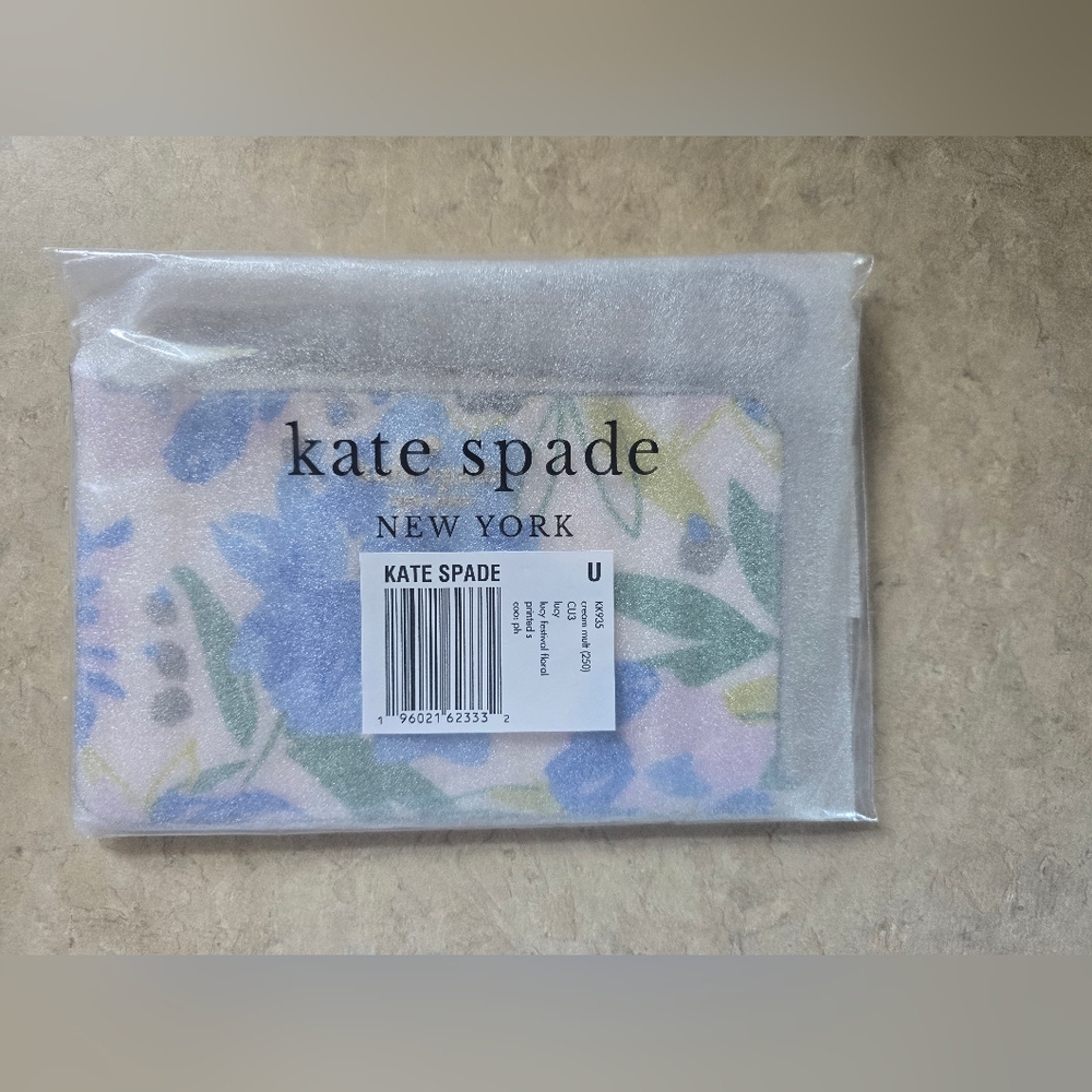NWT Kate Spade - Lucy Floral Small L-Zip Wristlet Clutch - Picture 4 of 7